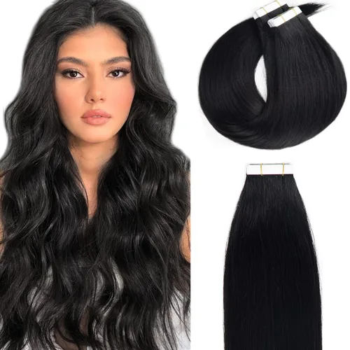 Miniatura 24 de Extensiones de cabello humano con micro anillo, lacio, rizado, color negro natural, largo microenlaces, extensiones de cabello humano para personas