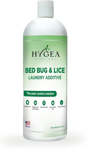 Miniatura 12 de Hygea Natural Aditivo para la ropa para piojos y chinches - Tratamiento líquido respetuoso con el medio ambiente, inodoro y sin manchas, seguro