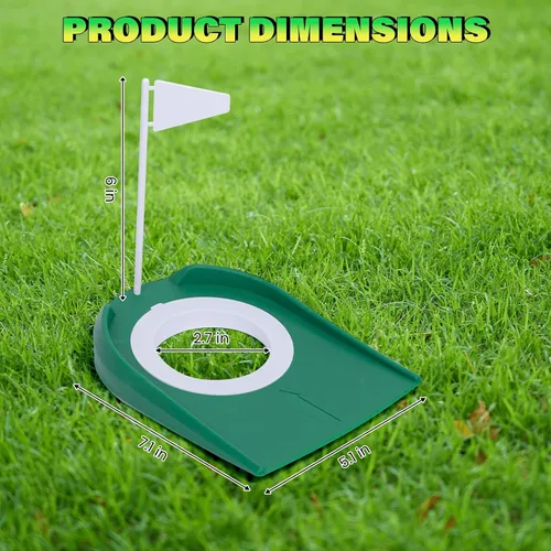 Miniatura 3 de Mini juego de práctica de golf de putting – Putters ajustables, 6 agujeros marcados, 12 pelotas de práctica, recuperador de bolas extensibles