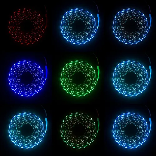 Miniatura 4 de Tira de luces LED de 16.6 pies, 16.4 ft, 300 LED RGB de color con aplicación y control remoto IR 5050 SMD para dormitorio, hogar, retroiluminación