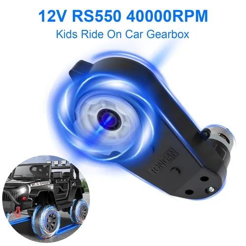 Miniatura 7 de Repuesto de caja de cambios de motor de ruedas alimentadas de 12 V, 2 piezas, RS550, 40000 RPM, juego de actualización de alta velocidad compatible