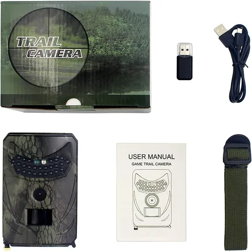 Miniatura 9 de Mini cámara de sendero, cámara de juego de 20MP 1080P con visión nocturna activada por movimiento de 120°, cámara de caza impermeable IP54 con 26