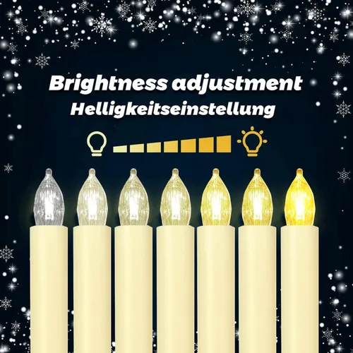 Miniatura 5 de Velas LED sin llama, funciona con pilas, para árbol de Navidad, con control remoto, batería de botón, temporizador, regulador de luz, luz cálida