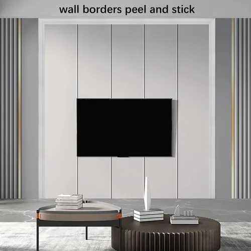 Miniatura 3 de Yutianli Moldura de Corona Despegar y Pegar Borde de Papel Tapiz Base de Pared Flexible Moldura Ribete Autoadhesiva Zócalo de Vinilo Moldura