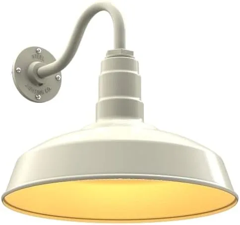 Miniatura 48 de Steel Lighting Co. Gardena - Luz de granero Montaje en pared al aire libre Cúpula de 16 pulgadas Cuello de cisne de 16 pulgadas Luz