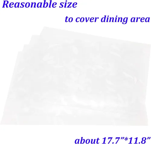 Miniatura 3 de Juego de 2 manteles individuales gruesos e impermeables de plástico para cocina, mesa de comedor, manteles individuales de plástico, lavables