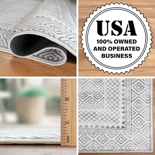 Miniatura 4 de ReaLife Rugs Alfombra pasillo lavable a máquina - Sala de estar, dormitorio, baño, cocina, entrada, oficina - Acolchada de pelo bajo, resistente a