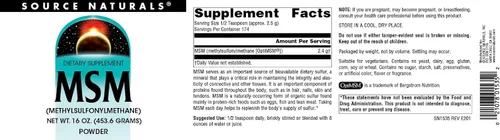 Miniatura 4 de Source Naturals MSM, (metilsulfonilmetano) - 16 onzas en polvo