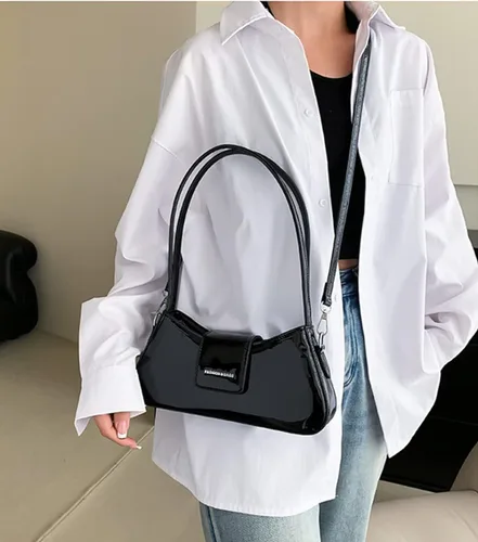 Miniatura 4 de Bolso de noche para mujer, bolso de mano Y2k, plateado brillante, bolso de mano, bolso de fiesta, lindo bolso metálico