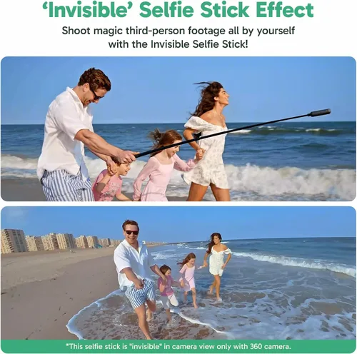 Miniatura 4 de AKASO Palo selfie invisible de 47.2"/120cm - Poste invisible de aleación de aluminio para Insta360 X5/4/3, DJI Osmo 360, GoPro Hero 13/12/11, AKASO