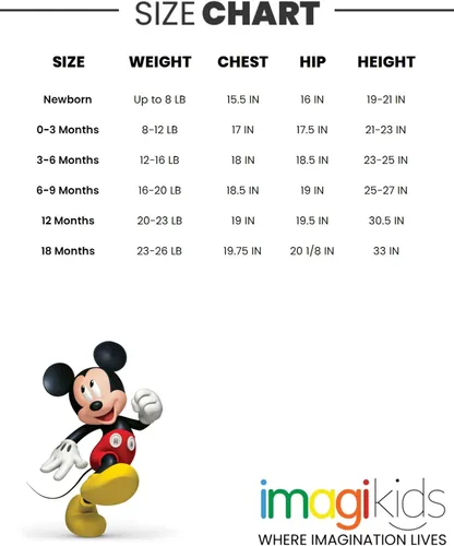 Miniatura 7 de Disney Mickey Mouse - Body de bebé para recién nacido a bebé