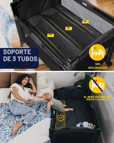 Miniatura 2 de BEKA cuna para bebé de 4 en 1 para colocar al lado de la cama, cuna para bebé de 4 funciones, cuna para colocar al lado de la cama, corralito, mesa