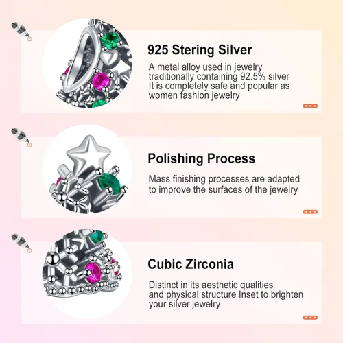 Miniatura 4 de Annmors Christmas Charm for Woman-925 Sterling Silver Dangle Pendant Bead,Girl Jewelry Beads Gifts for Women Bracelet&Necklace