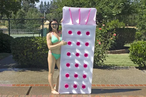 Miniatura 4 de Poolmaster Flotador inflable clásico francés de bolsillo para piscina, para adultos, color rosa Rosado
