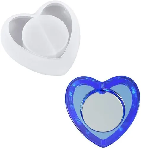 Portavelas de resina para candelitas, forma de corazón, moldes de silicona de fundición epoxi para decoración de mesa del hogar