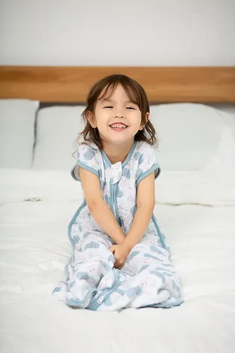 Miniatura 3 de TADO MUSLIN Saco de dormir para bebé de 0 a 6 meses, manta para bebés 100% algodón orgánico con cremallera de 2 vías YKK 0.5 TOG Sacos de dormir