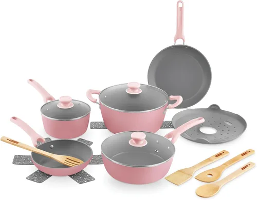 Miniatura 9 de Dash Dream Green - Juego de utensilios de cocina de aluminio reciclado, antiadherentes con revestimiento de cerámica y compatibles con inducción