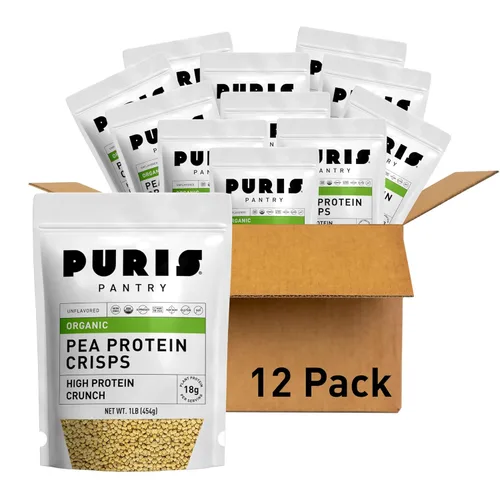 Miniatura 8 de PURIS Frituras de proteína de guisante orgánicas, aislado de proteína de guisante orgánico certificado, crujido de proteína Keto, hecho 100% en EE.