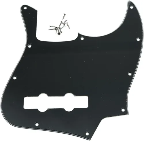 Miniatura 23 de KAISH 4 String J Bass Style Pickguard Bass Pick Guard Scratch Plate para USA/México Jazz J Bass Negro/Blanco Grid