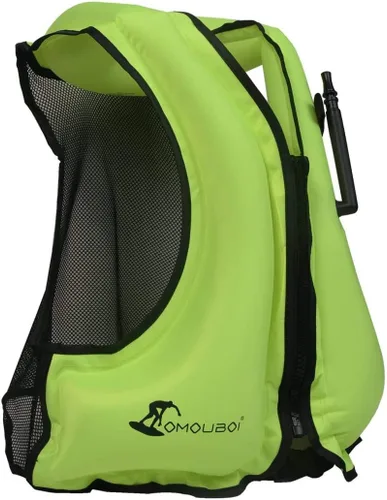 Miniatura 13 de OMOUBOI Chaleco inflable de esnórquel, chaleco de natación para adultos, chaleco de esnórquel, chaqueta de flotabilidad inflable, chaquetas de buceo