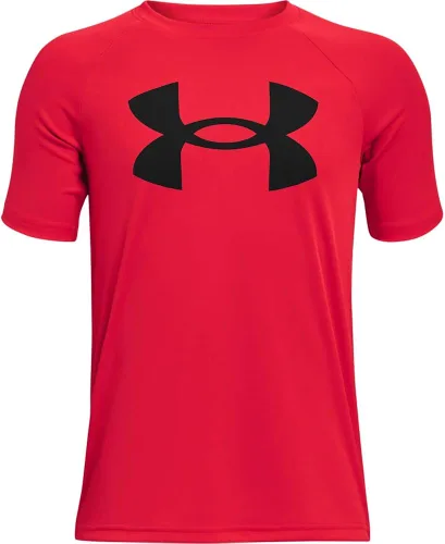 Under Armour Camiseta de manga corta con logotipo grande para niño Negro -