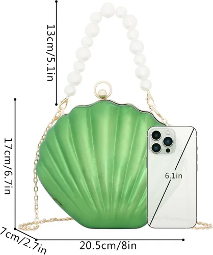 Miniatura 6 de Women Mini Seashell Evening Clutch Top-Handle Bag Cross-body Bag