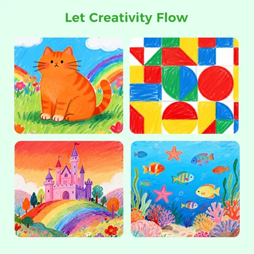 Miniatura 7 de Crayones sedosos, 12 colores de crayones para bebés de 1 a 3 años y niños de 4 a 8 años, fácil agarre con 150 páginas PDF y pincel, suministros