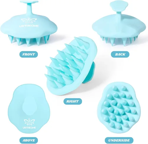 Miniatura 7 de URTHEONE Cepillo masajeador de cuero cabelludo para el crecimiento del cabello, cepillo de ducha de silicona suave para mujeres, hombres y niños