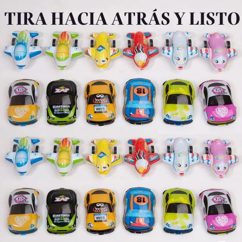 Miniatura 6 de 46 mini aviones de tracción y autos de tracción para niños pequeños y niñas, juego de vehículos de carreras para niños, juguetes a granel, juguetes