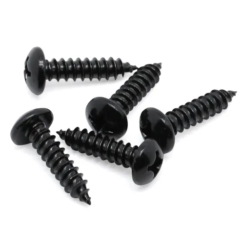 Miniatura 7 de Tornillos autorroscantes #4 x 1 de cabeza de sartén Tornillos para chapa metálica y madera, óxido negro, acero inoxidable 304 18-8, 100 piezas