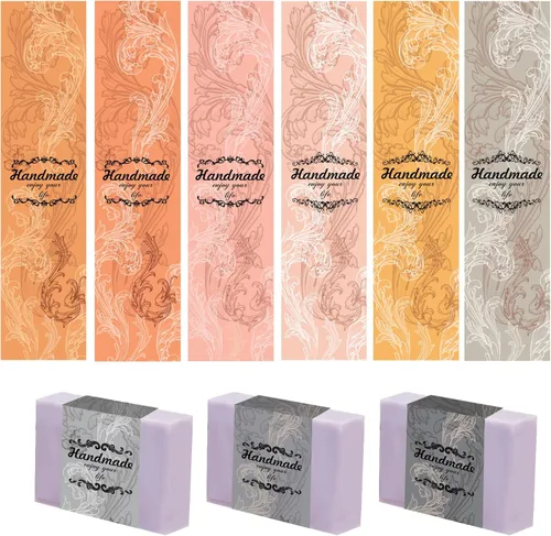 Miniatura 9 de PH PandaHall 90 piezas de papel para embalaje de jabón, etiquetas de papel para jabón con 9 estilos de encaje, etiquetas de cubierta de manga