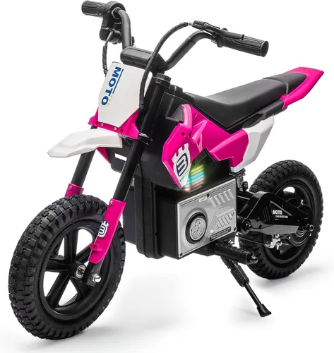 Miniatura 12 de Blitzshark Motocicleta Eléctrica de Tierra de 24 V para niños, motocicleta eléctrica con motor de 200 W de 5 a 12 años, motocicleta eléctrica
