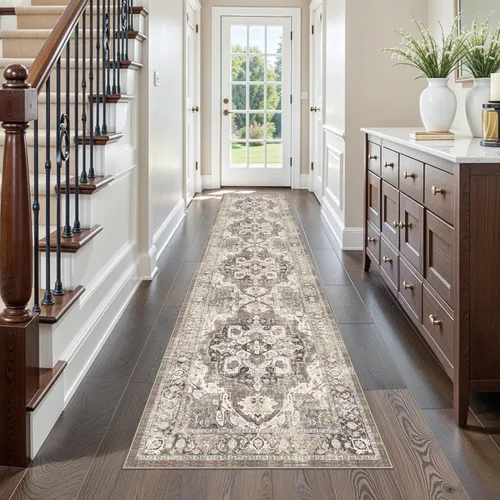 Miniatura 16 de YOUFORTONG Alfombras Corredoras de 2x10 para Pasillos, Alfombra de Cocina Suave, Alfombra Corredera Antideslizante con Respaldo de Goma para Baño