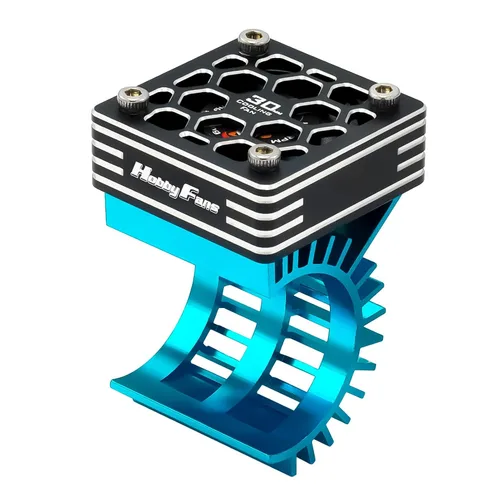 Miniatura 9 de Disipador de calor de motor RC con ventilador de enfriamiento de 5 V, apto para 370 380 390 2838 2858 2845 disipador de calor de motor sin Negro