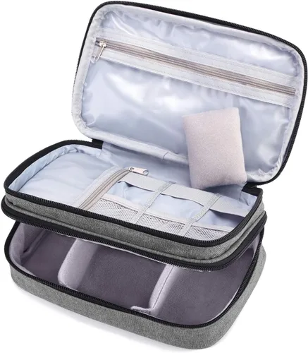 Miniatura 4 de Luxja Organizador de accesorios de costura, organizador de suministros de costura de doble capa para agujas, tijeras, cinta métrica, hilo y otras