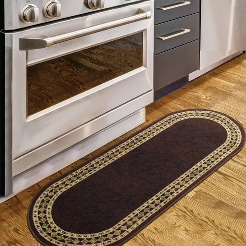 Miniatura 54 de Antep Rugs - Alfombras modernas con bordes, antideslizantes (antideslizante), de perfil bajo con respaldo de goma, para cocina, juego de 2 piezas