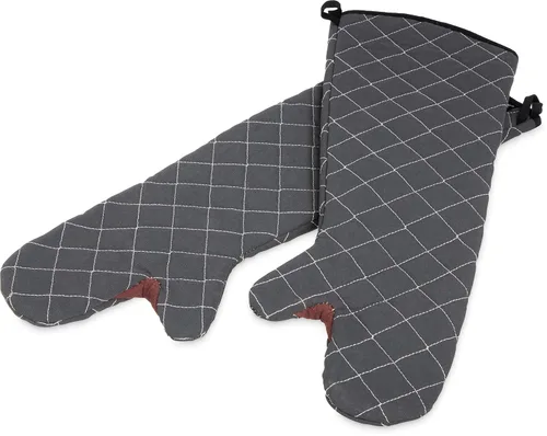 Miniatura 8 de San Jamar Manopla de horno Bestguard con Webguard Plus reforzado, algodón, 17 pulgadas, negro