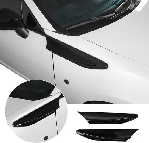 Miniatura 8 de Cubierta de salida de ventilación de aire ABS cromada para Subaru BRZ Toyota 86 2013-2021 Accesorios Juego de 2 piezas (negro mate)