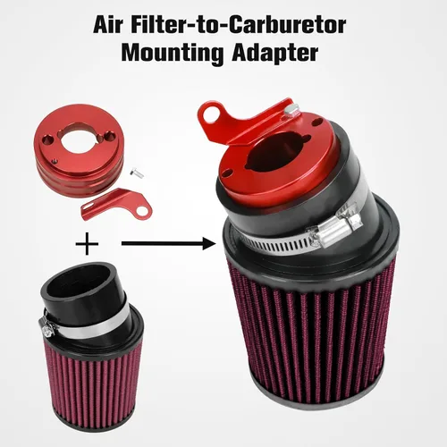 Miniatura 6 de FVRITO - Kit de adaptador de filtro de aire mejorado para Predator 212cc 196cc Coleman CT200U BT200X KT196 6.5Hp Motor Clon Mini Bike Go Kart Piezas