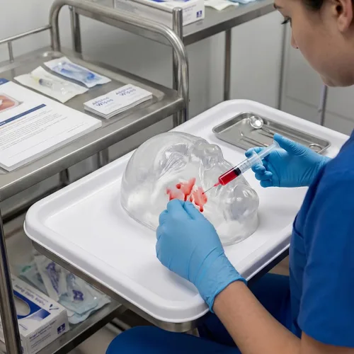 Miniatura 4 de Wenqik Modelo de cara para inyección Kit de práctica de silicona, modelo de cabeza de estiramiento facial, cara de maniquí transparente para mejorar