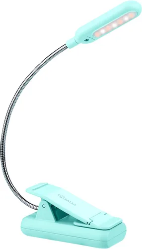 VAVOFO - Luz de lectura recargable para libros, bloqueo de luz azul, luz de lectura con clip de 1600K ámbar, luz para libros de 7 LEDs para niños