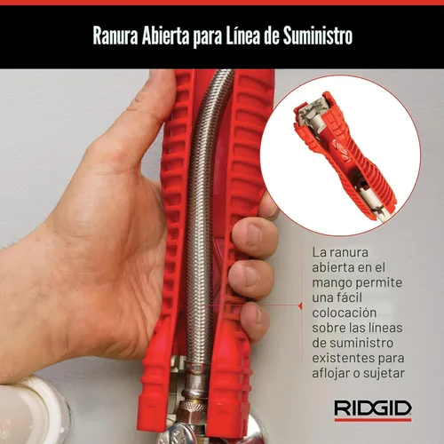 Miniatura 5 de RIDGID 57003 EZ Change Llave de Fontanería para Instalación y Remoción de Grifos