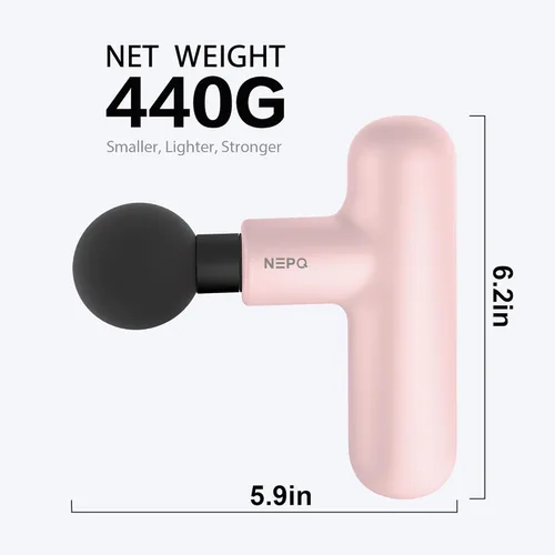 Miniatura 3 de NEPQ Pistola de masaje mini, SK6 Pistola de percusión fascial portátil de tejido profundo, masajeador de músculos de espalda, cabeza y cuello