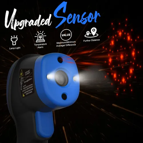 Miniatura 2 de AIOMEST Pirómetro digital AI-1800 DS 50:1, pistola termómetro infrarroja sin contacto para medición de alta temperatura sin contacto -58 ~ 3,272 ℉
