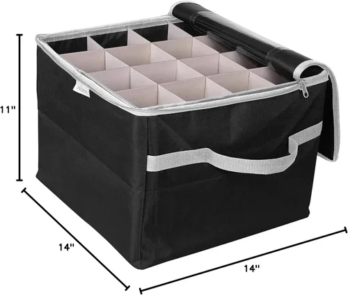 Miniatura 7 de ProPik - Caja de almacenamiento para adornos navideños, 3 bandejas separadas extraíbles con divisores para 48 esferas; organiza y protege las esferas