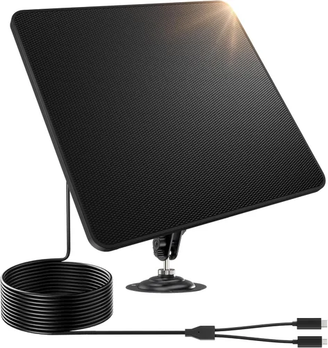 Panel solar de 6 W para cámaras de seguridad - Cargador de batería solar con micro USB y USB-C, impermeable IP67 con montaje ajustable de 360° 3-NO