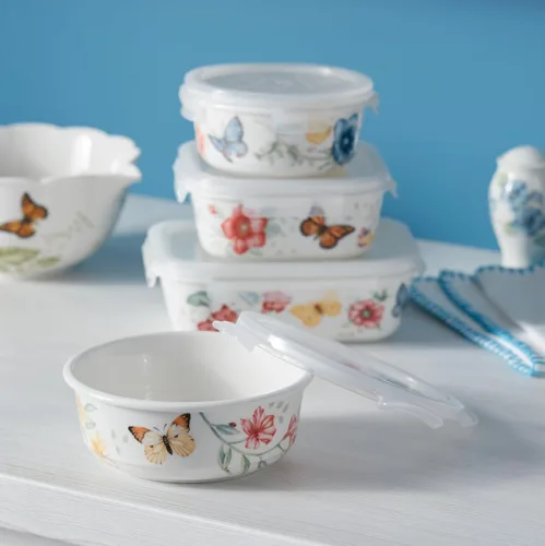 Miniatura 2 de Lenox Mariposa Prado - Recipiente redondo para servir y almacenar, pequeño