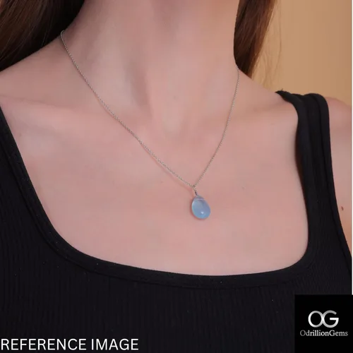 Miniatura 9 de OdrillionGems Collar con colgante de gotas de piedras preciosas naturales, plata de ley 925, hecho a mano, cristales curativos de chakras, piedra