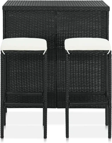 Miniatura 5 de vidaXL Juego de mesa de comedor de 3 piezas, juego de mesa de comedor para comedor, mesas de bar y sillas, juego de mesa de altura de mostrador