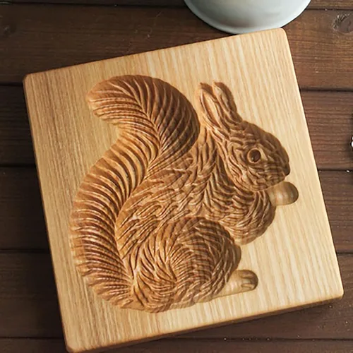 Miniatura 22 de Molde de Galletas de Madera Herramienta de Decoración de Galletas de Madera Moldes de Galletas 3D Molde de Hornear Gracioso Arte de Relieve Navidad